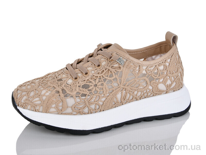 Купить Кросівки жіночі Y077-7 Yimeili бежевий, фото 1
