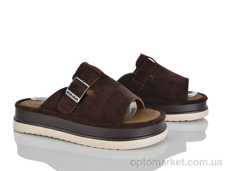 Купить Шльопанці жіночі Y093-1 Loretta коричневий, фото 1
