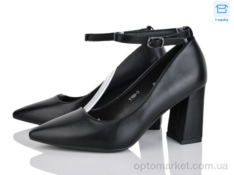 Купить Туфлі жіночі Y160-3 L&M чорний, фото 1