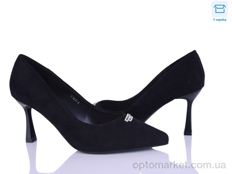 Купить Туфлі жіночі Y161-1 Lemon чорний, фото 1