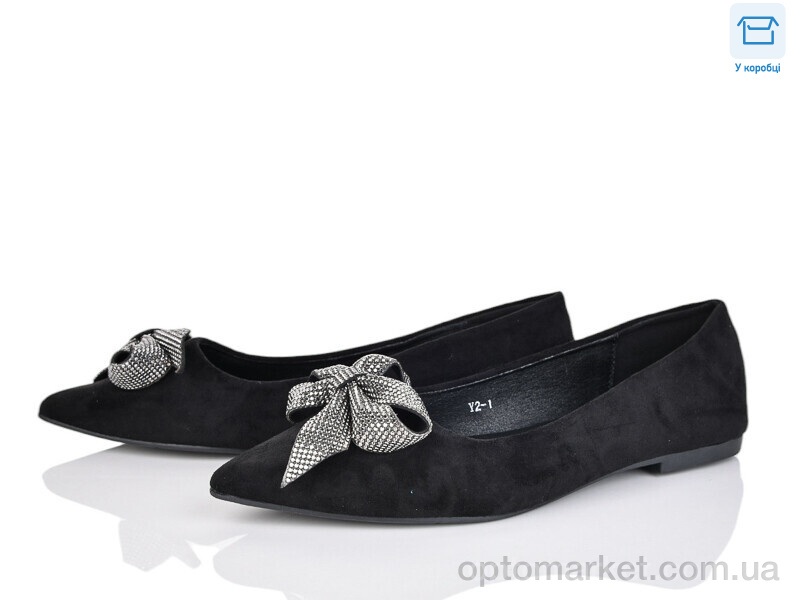 Купить Балетки жіночі Y2-1 L&M чорний, фото 1