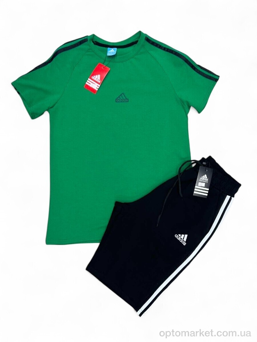 Купить Спортивний костюм чоловічі Y4-1 green-black A.idas зелений, фото 2