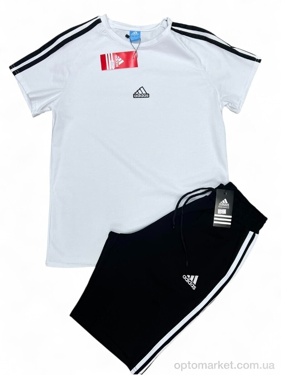 Купить Спортивний костюм чоловічі Y4-3 white-black A.idas білий, фото 2