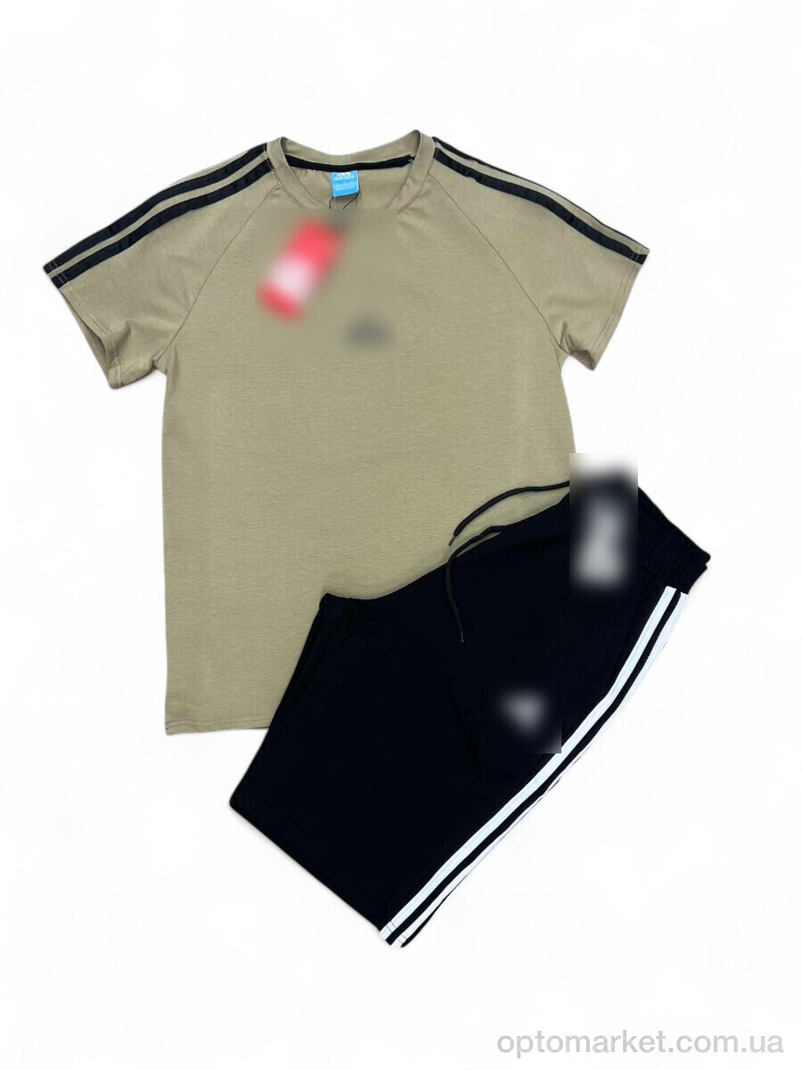Купить Спортивний костюм чоловічі Y4-4 khaki-black A.idas хакі, фото 1