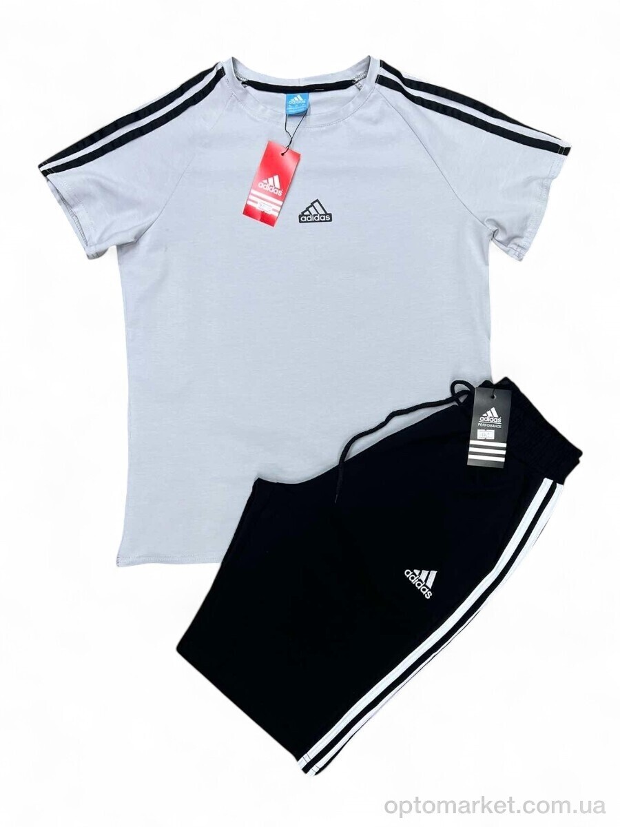 Купить Спортивний костюм чоловічі Y4-5 white-black A.idas білий, фото 2