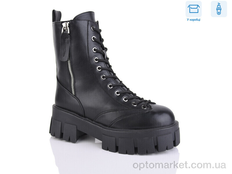 Купить Черевики жіночі Y46 Girnaive чорний, фото 1