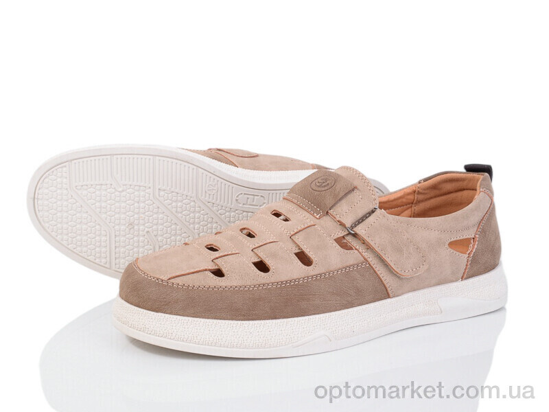 Купить Туфлі чоловічі Y563-7 Tengbo бежевий, фото 1