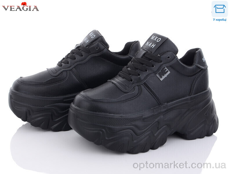Купить Кросівки жіночі Y77-1 Veagia чорний, фото 1