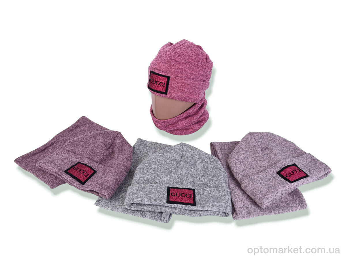 Купить Шапка жіночі Y931-1 (шапка+баф) mix G.cci мікс, фото 2