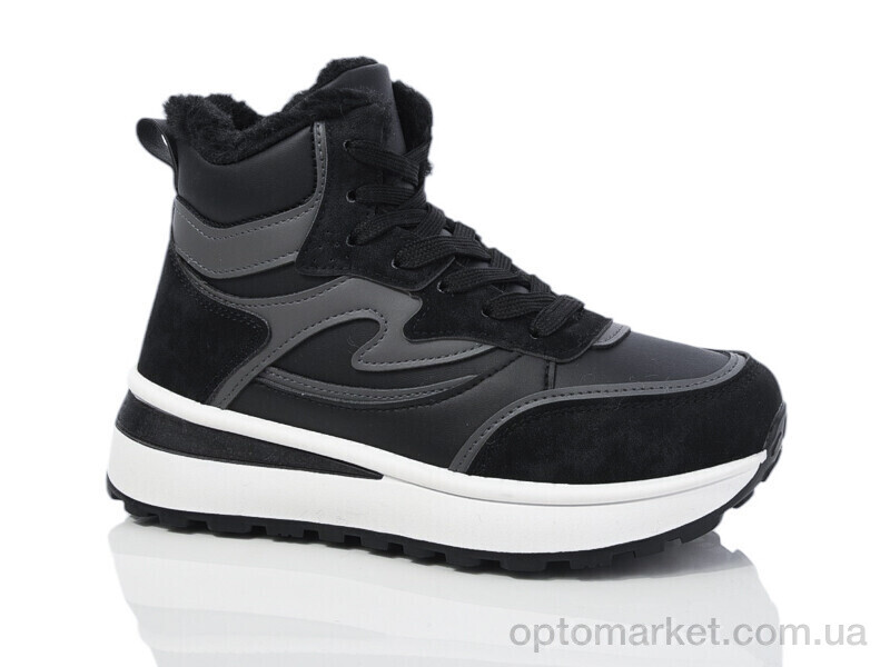 Купить Кросівки жіночі YB056-1 YiYi чорний, фото 1