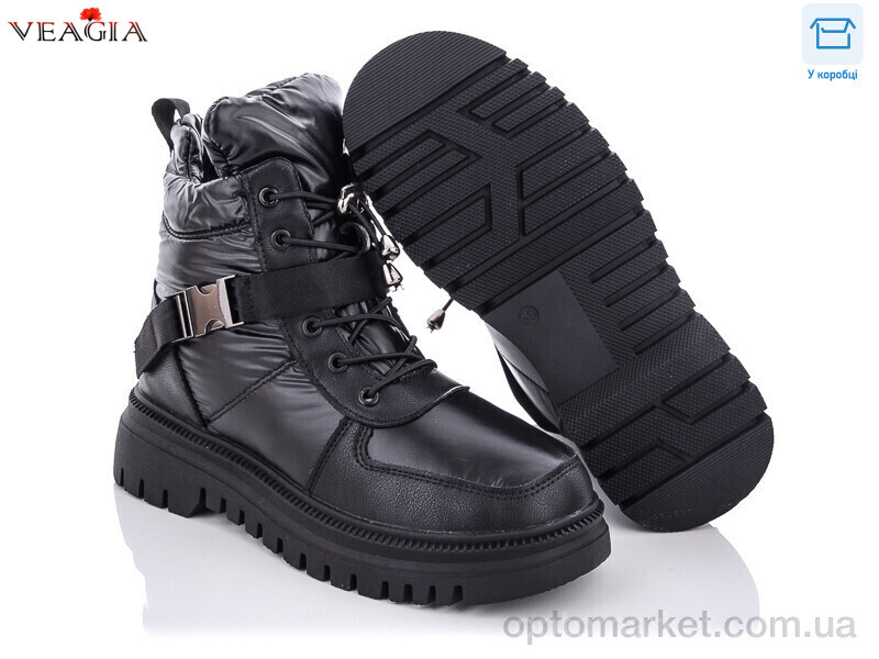 Купить Дутики жіночі YFS27-1 Veagia чорний, фото 2