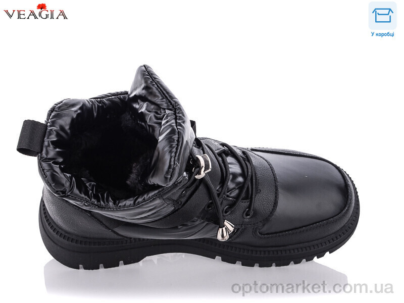 Купить Дутики жіночі YFS27-1 Veagia чорний, фото 3