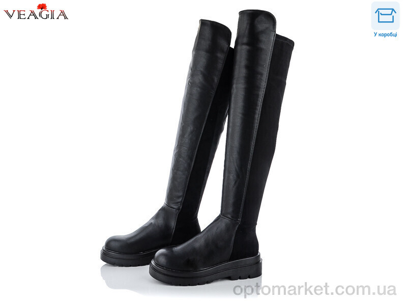 Купить Ботфорти жіночі YG52 Veagia чорний, фото 1