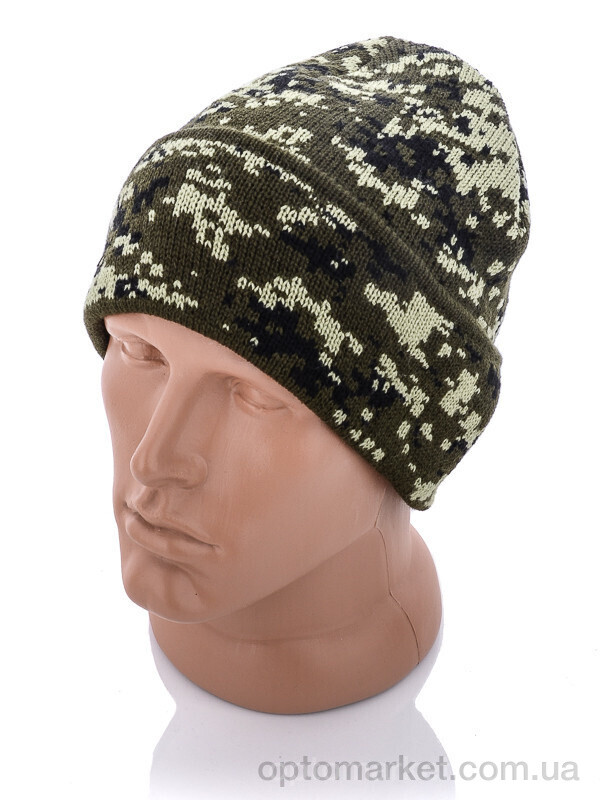 Купить Шапка чоловічі YG8 army green флис Red Hat мікс, фото 1
