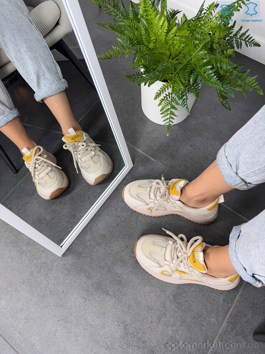 Купить Кросівки жіночі YH25002 yellow S.Sofi.S бежевий, фото 3