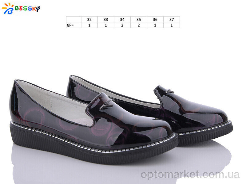 Купить Туфлі дитячі YJ6757-1 Bessky чорний, фото 2