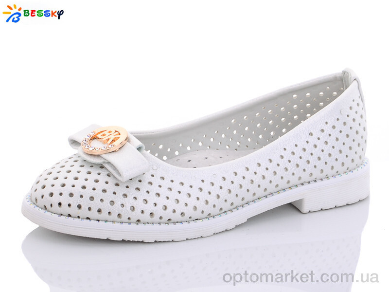 Купить Туфлі дитячі YJ9923-3A Bessky білий, фото 1