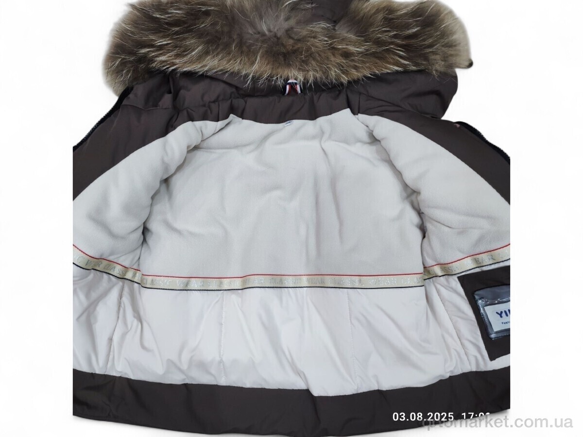 Купить Куртка дитячі YK1182 шоколадний Yikai коричневий, фото 3