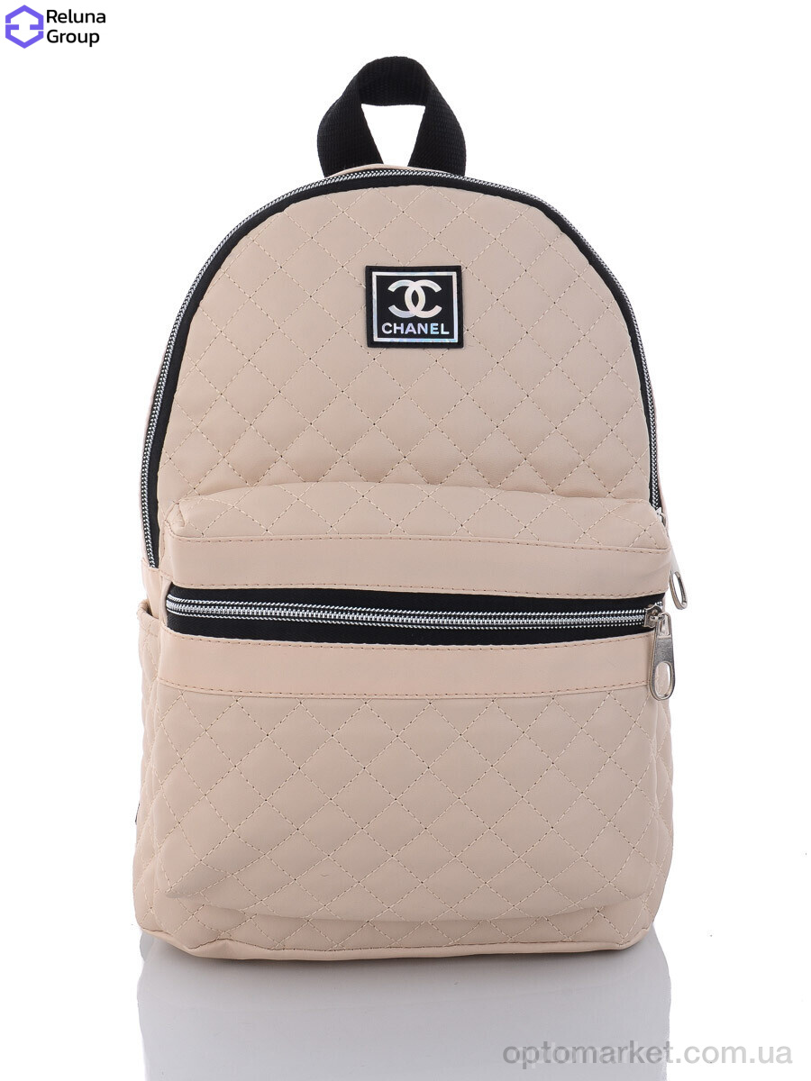 Купить Рюкзак женский YM013-3 beige C.anel бежевий, фото 2