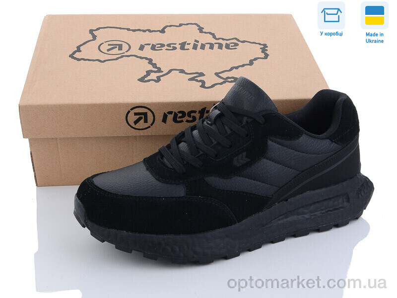 Купить Кросівки чоловічі YM023202 black Restime чорний, фото 1