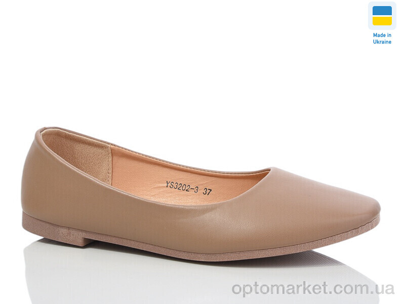 Купить Балетки жіночі YS3202-3 Swin коричневий, фото 1