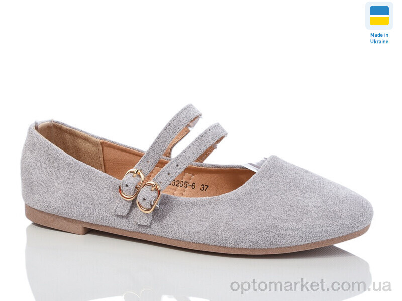 Купить Балетки жіночі YS3205-6 Swin сірий, фото 1