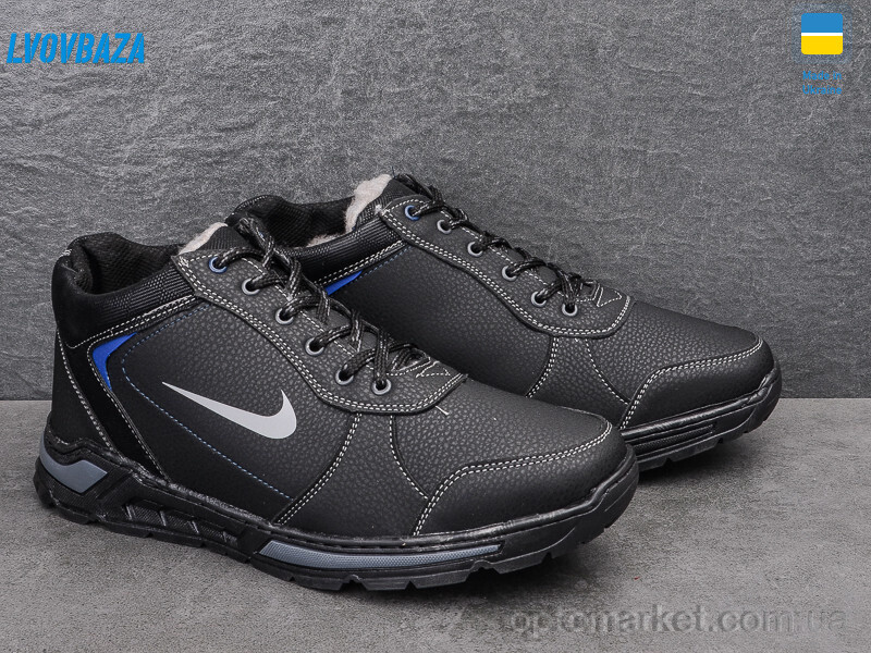 Купить Черевики чоловічі Yulius 66 черно-синий Yulius чорний, фото 2