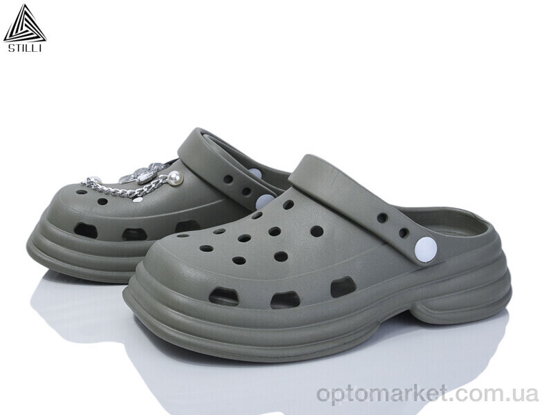 Купить Крокси жіночі YY01-4 + джибітси піна Stilli зелений, фото 1