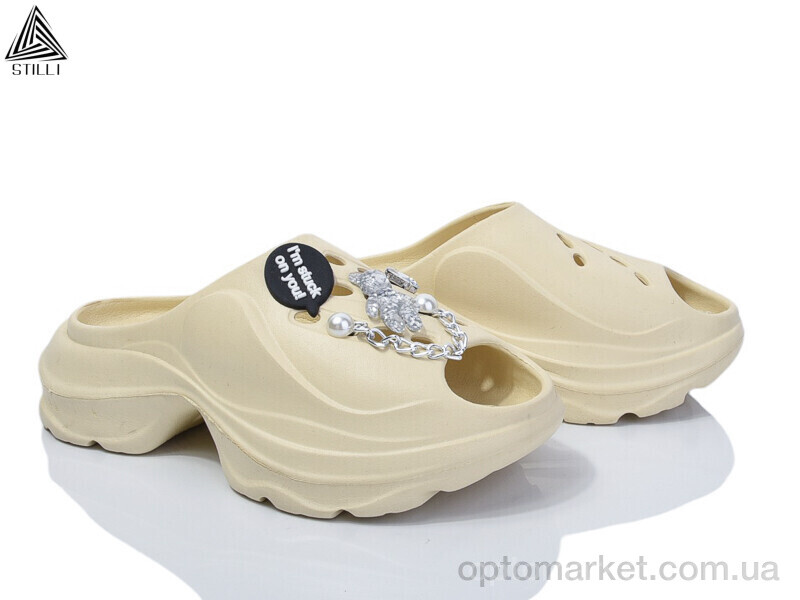 Купить Шльопанці жіночі YY02-3 без джибітсів піна Stilli бежевий, фото 1