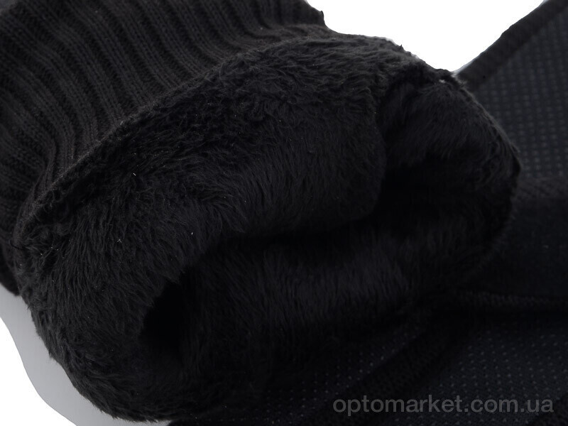 Купить Рукавички чоловічі Z02М шкіра манжет Королева чорний, фото 4