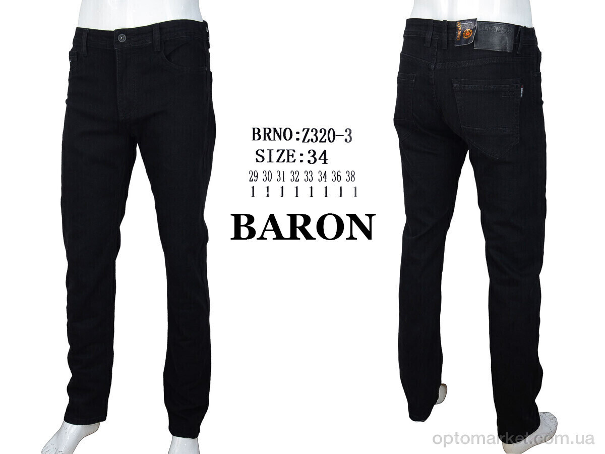Купить Джинси чоловічі Z320-3 black Baron чорний, фото 4