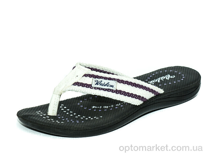 Купить Шльопанці жіночі Ж025-3 бело-фиолетовый Waldem білий, фото 1