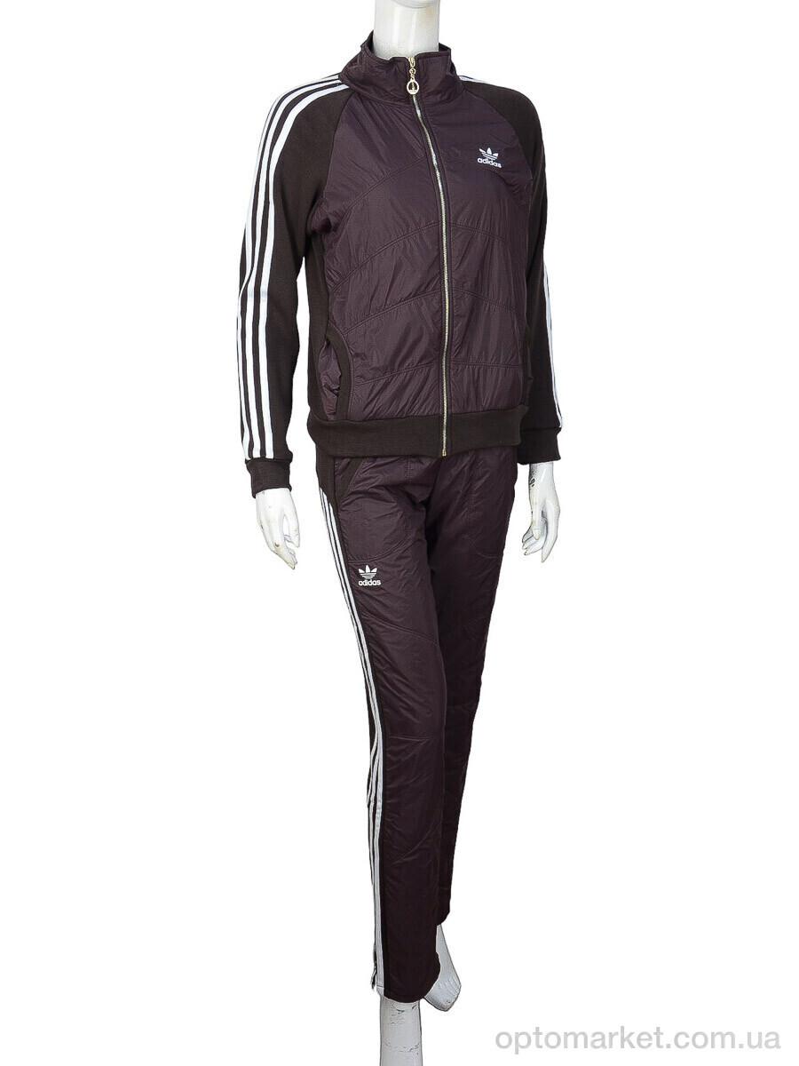 Купить Спортивний костюм жіночі Ж433 (04272) brown флис A.idas коричневий, фото 2