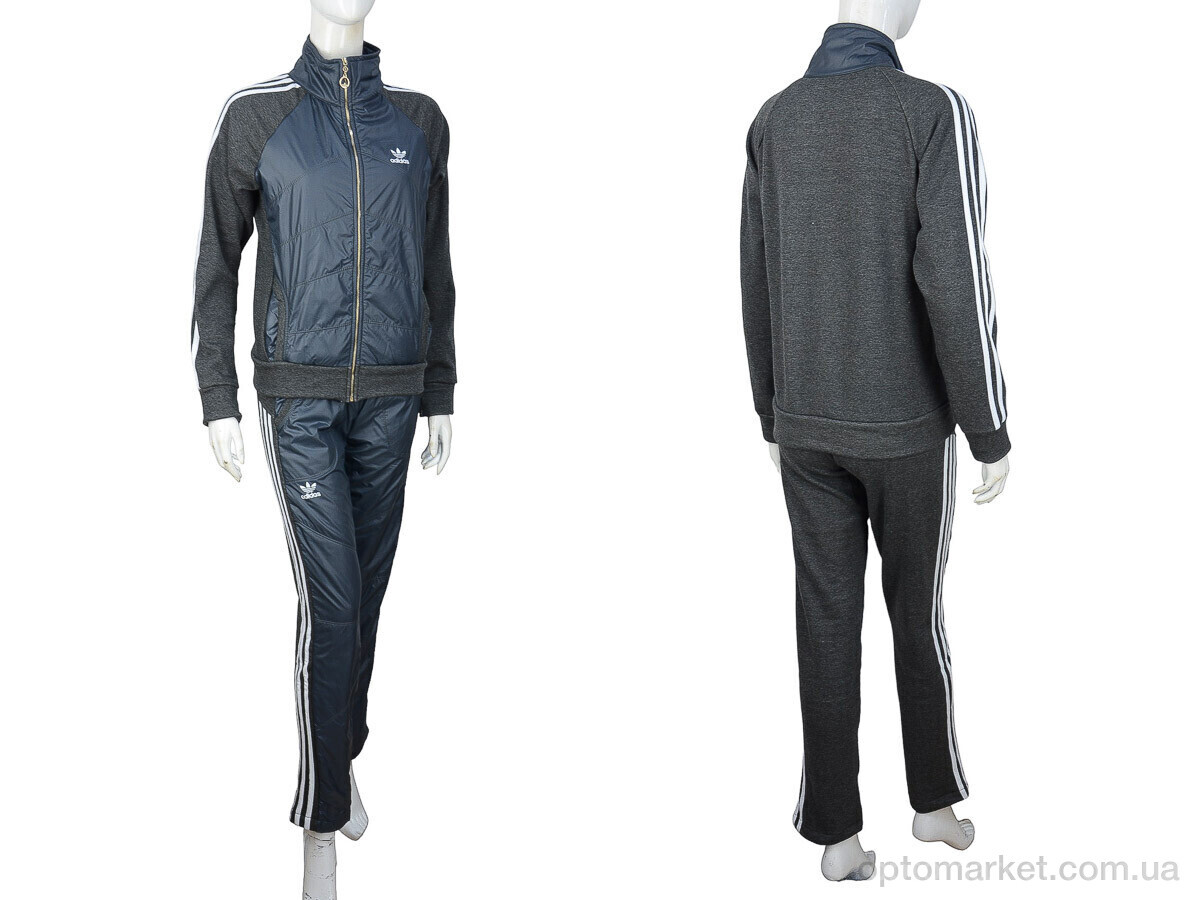 Купить Спортивний костюм жіночі Ж433 (04273) grey флис A.idas сірий, фото 4