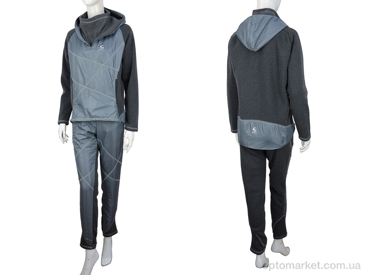 Купить Спортивний костюм жіночі Ж434 (04268) grey флис Sitlly сірий, фото 3