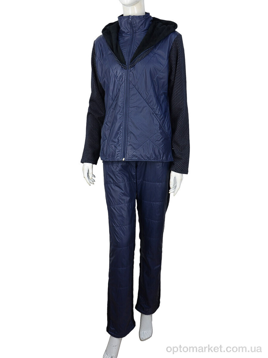 Купить Спортивний костюм жіночі Ж435 (04271) navy флис Sitlly синій, фото 1
