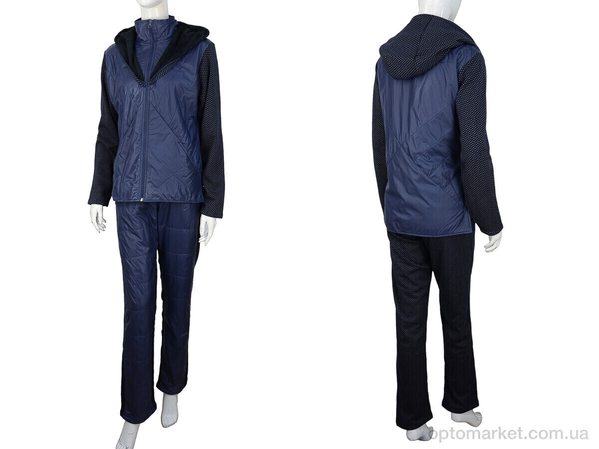 Купить Спортивний костюм жіночі Ж435 (04271) navy флис Sitlly синій, фото 3