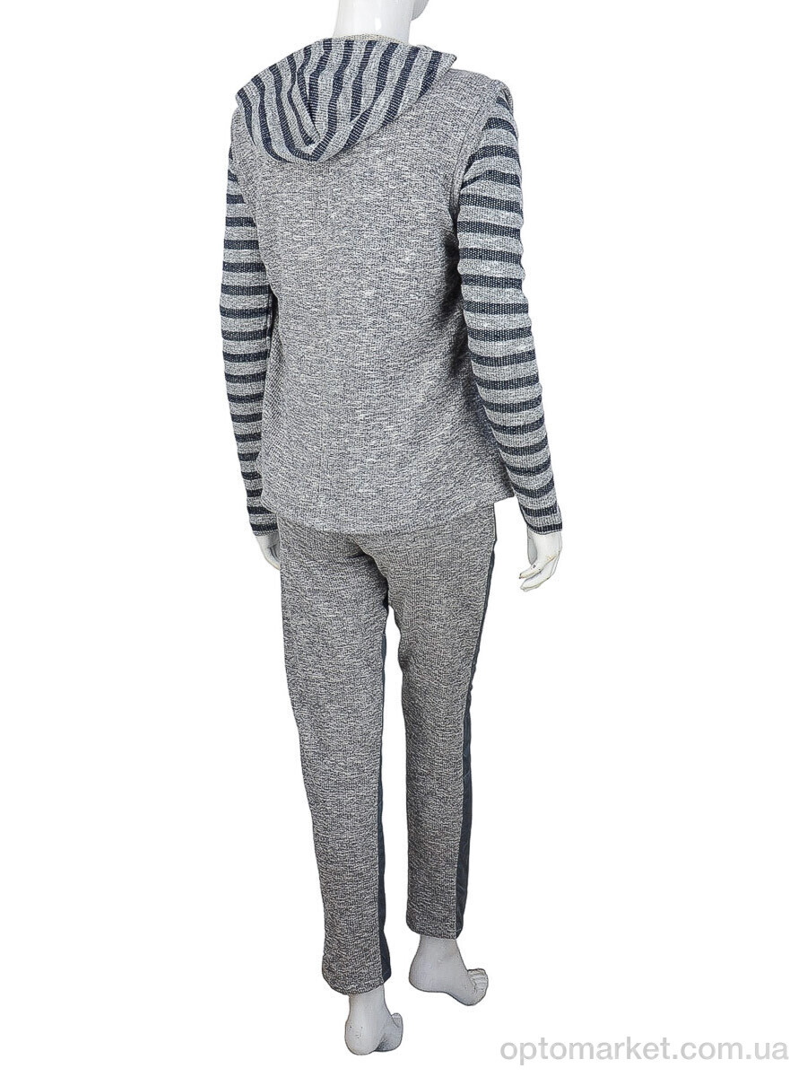 Купить Спортивний костюм жіночі Ж436 (04280) grey-black флис Sitlly сірий, фото 3