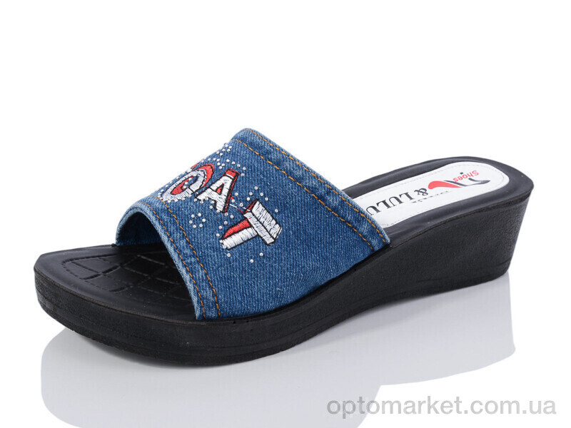 Купить Шльопанці жіночі Ж62 Sali&Lulu синій, фото 1