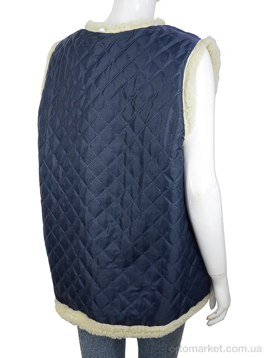 Купить Жилетка жіночі Жилетка хутро синьо-біла LiBang синій, фото 2