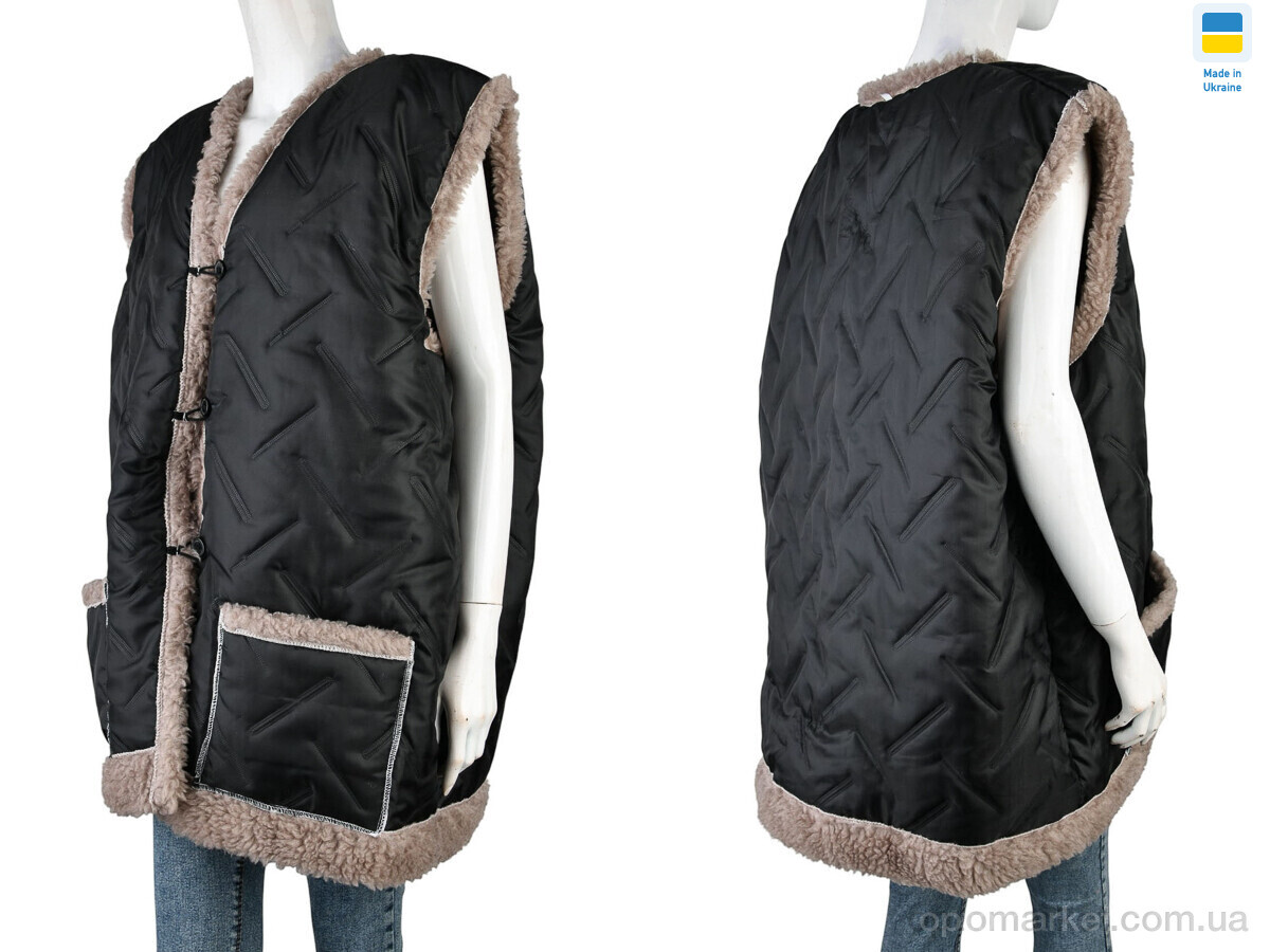 Купить Жилетка жіночі Жилетка N3 батал чорний LiBang чорний, фото 3