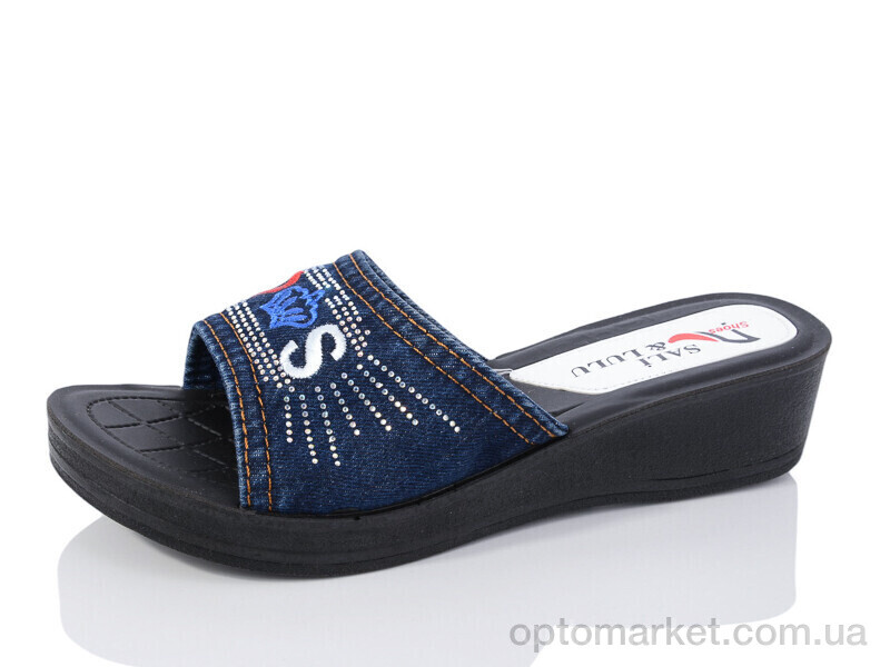 Купить Шльопанці жіночі ЖК001 Sali&Lulu синій, фото 1