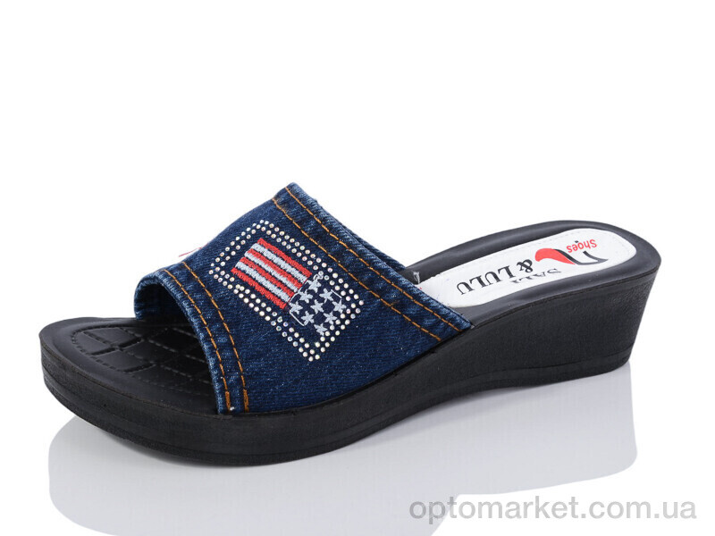 Купить Шльопанці жіночі ЖК006 Sali&Lulu синій, фото 1