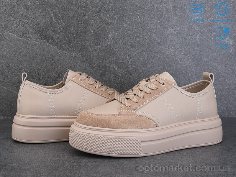Купить Кросівки жіночі ZJ2314-2 Jessica бежевий, фото 2