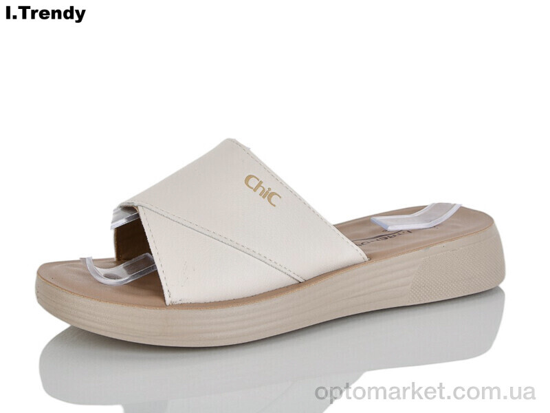 Купить Шльопанці жіночі ZK370-3 Trendy бежевий, фото 1